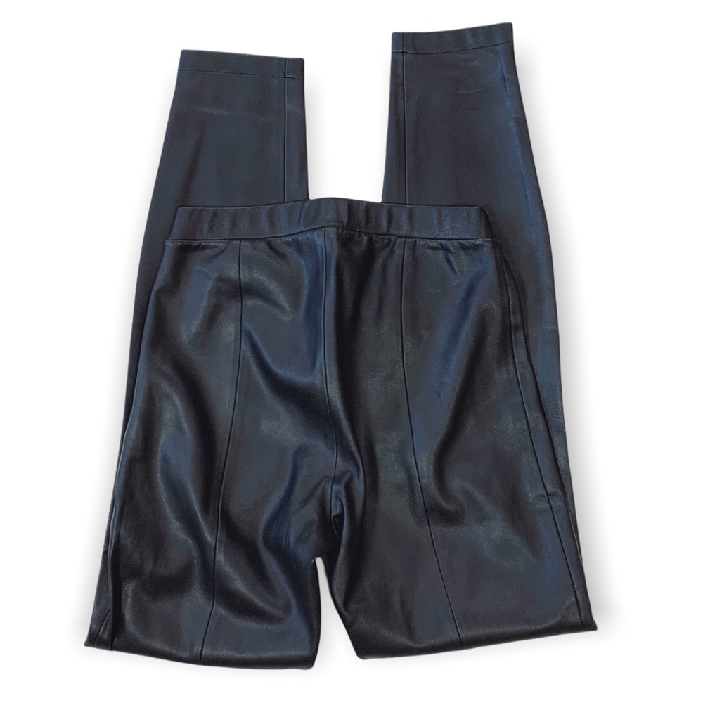 NWT All Saints Women's Isla Black Faux Leather Leggings 0 - Picture 7 of 9